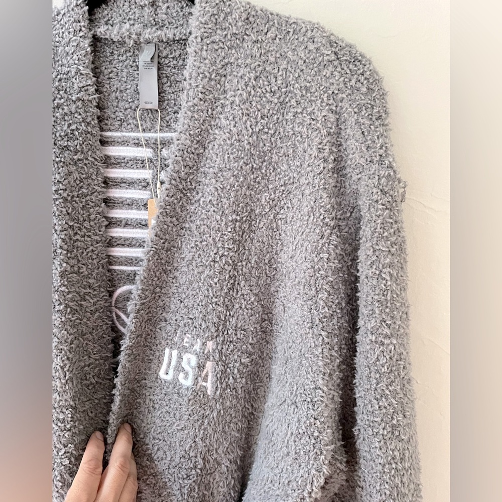 🇺🇸SKIMS OLYMPIC CAPSULE TEAM USA GREY COZY ROBE 4X/5X - Picture 2 of 6